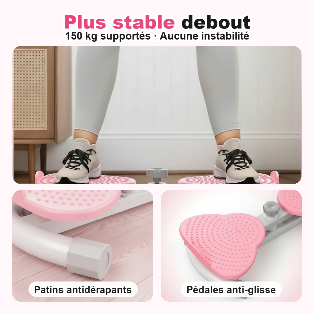 Plus stable debout 150 kg patins et pedales antiderapants