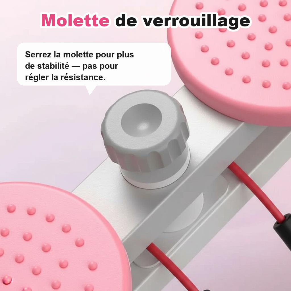 Molette de verrouillage pour plus de stabilite