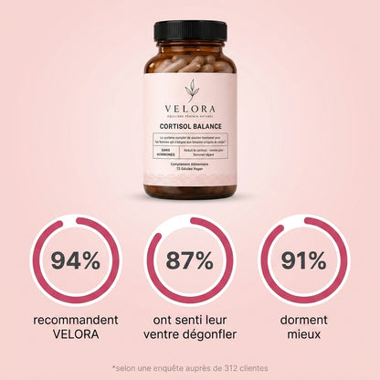 Ventre dégonflé sans régime grâce à VELORA Cortisol Balance