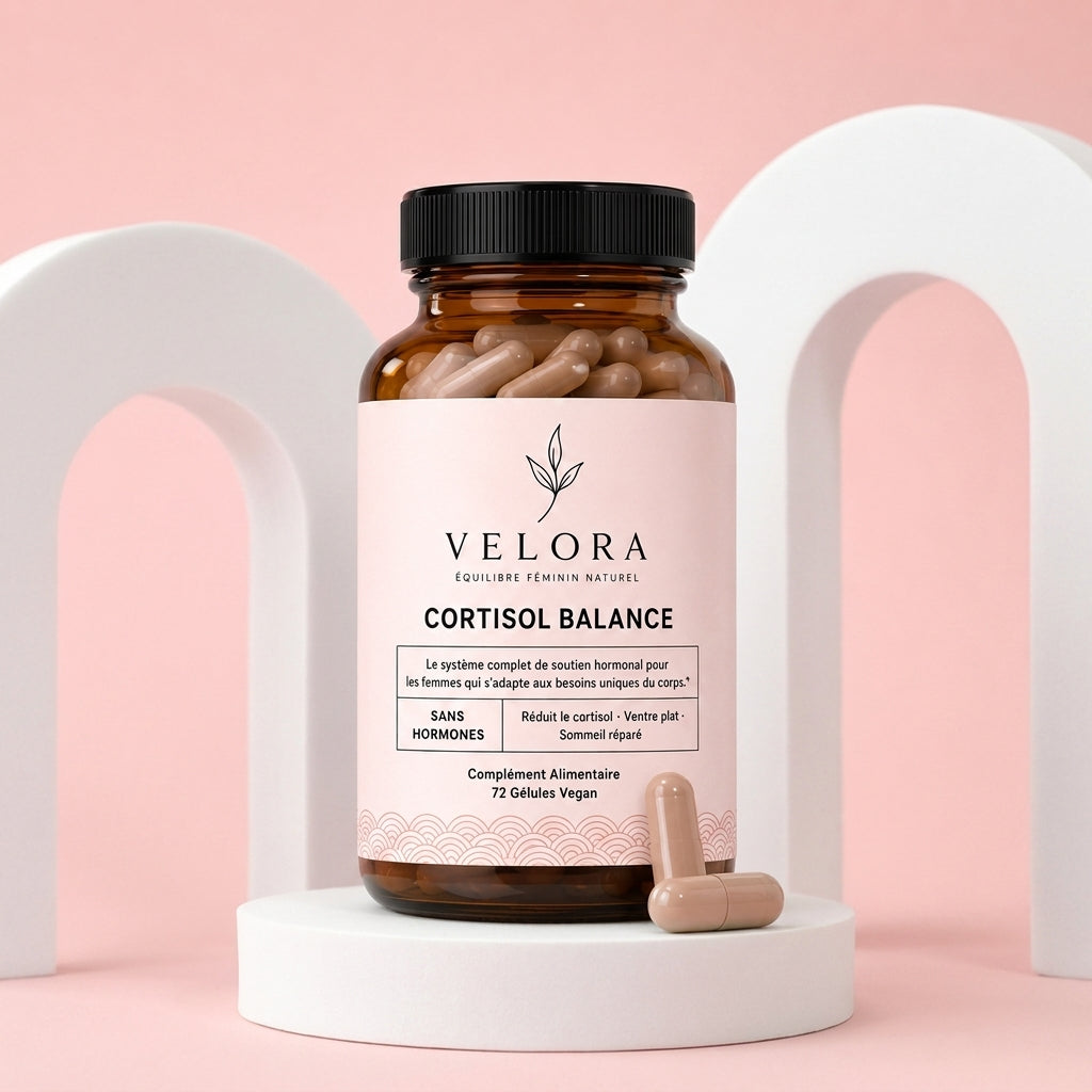 Flacon VELORA Cortisol Balance complément naturel français ménopause